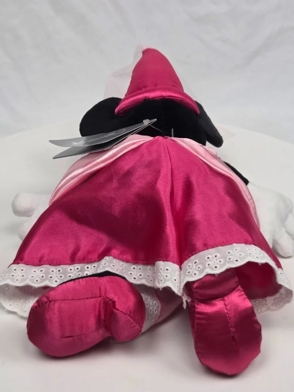 Disney Parks Princess Minnie Mouse Magic Kingdom Pink Satin Dress Plush 13